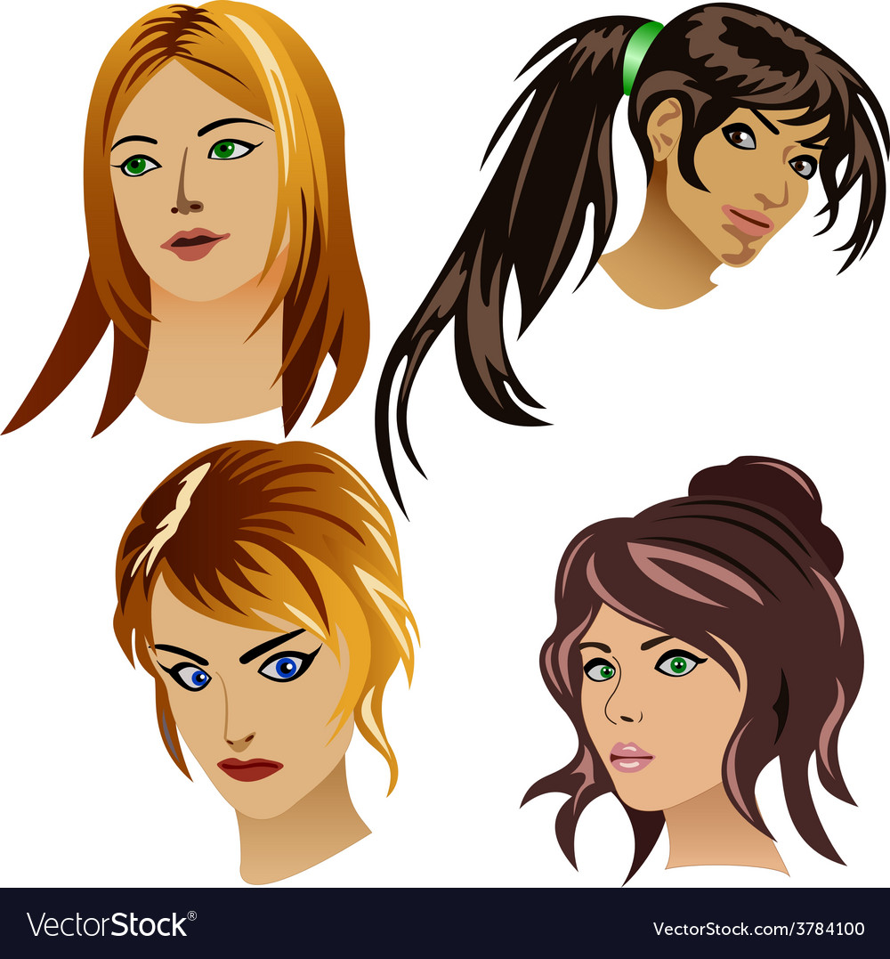 Portraits Royalty Free Vector Image - VectorStock