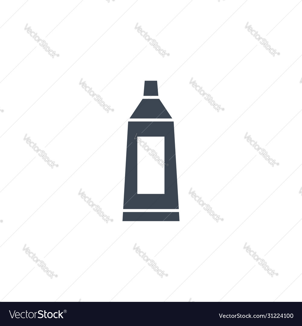 Toothpaste tube related glyph icon Royalty Free Vector Image