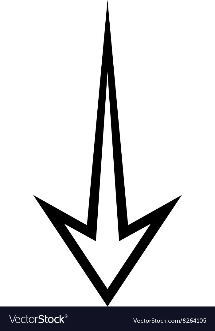 Arrow down outline icon