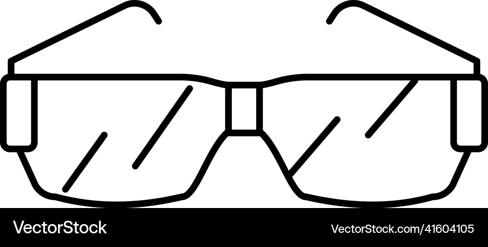 Computer glasses line icon Royalty Free Vector Image