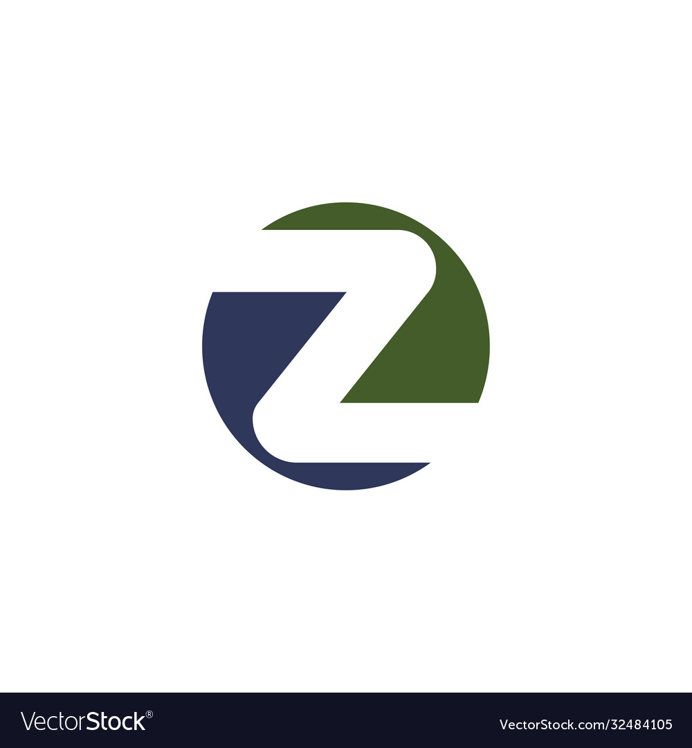 Initial letter z or zz logo design template Vector Image