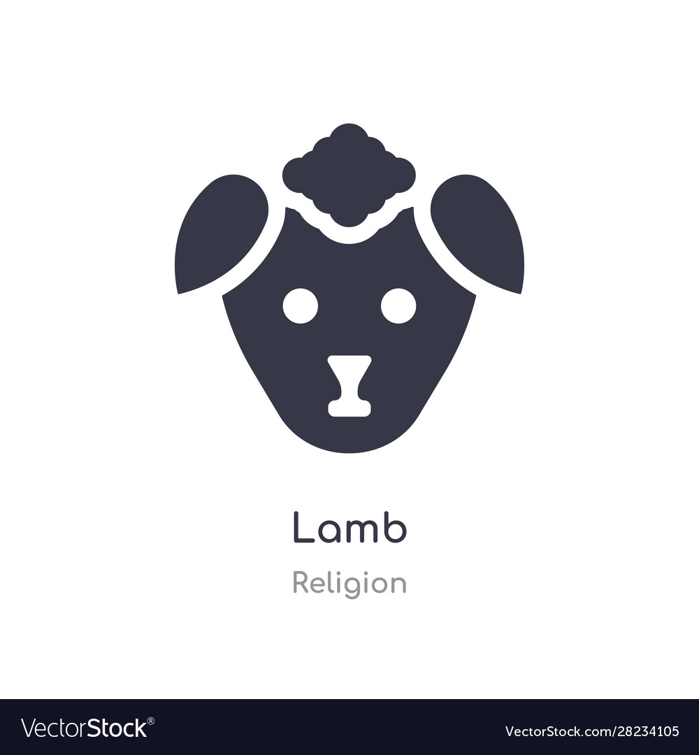 Lamb icon isolated from religion