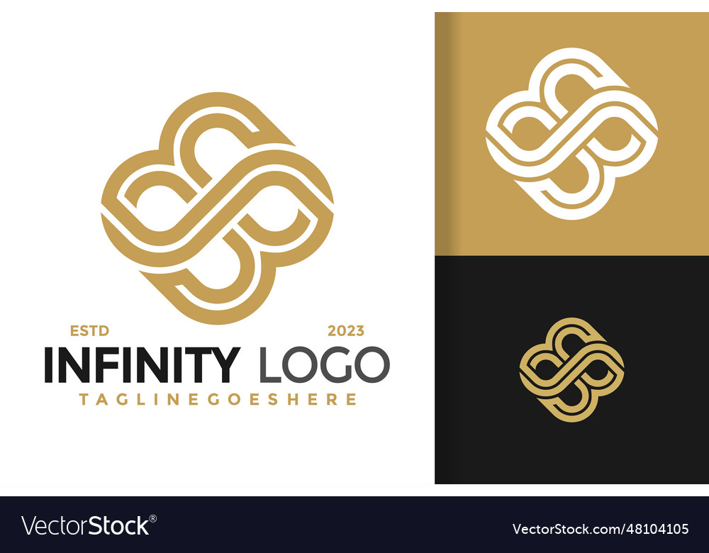 Letter B Infinity Logo Design Symbol Icon Vector Image