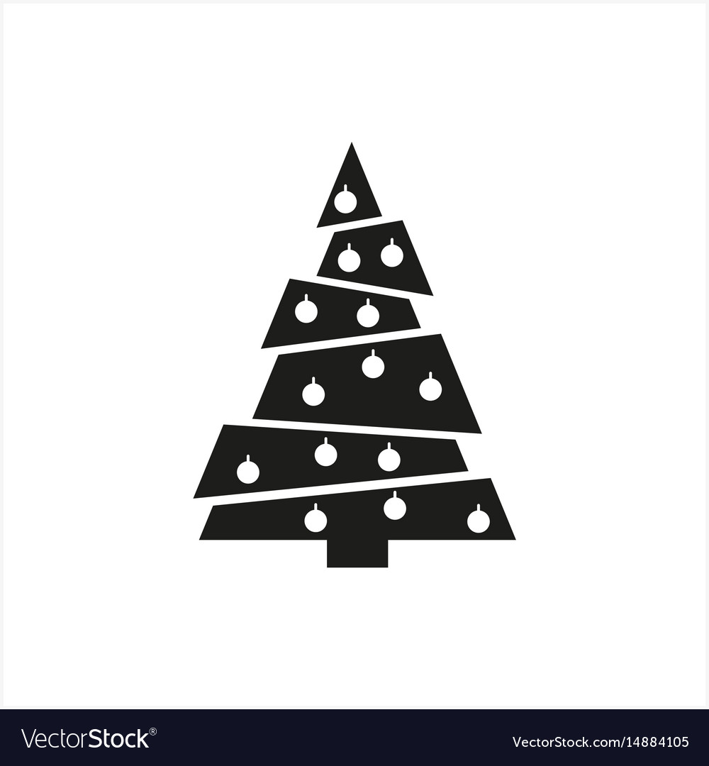 Simple minimal black tree icon symbol style