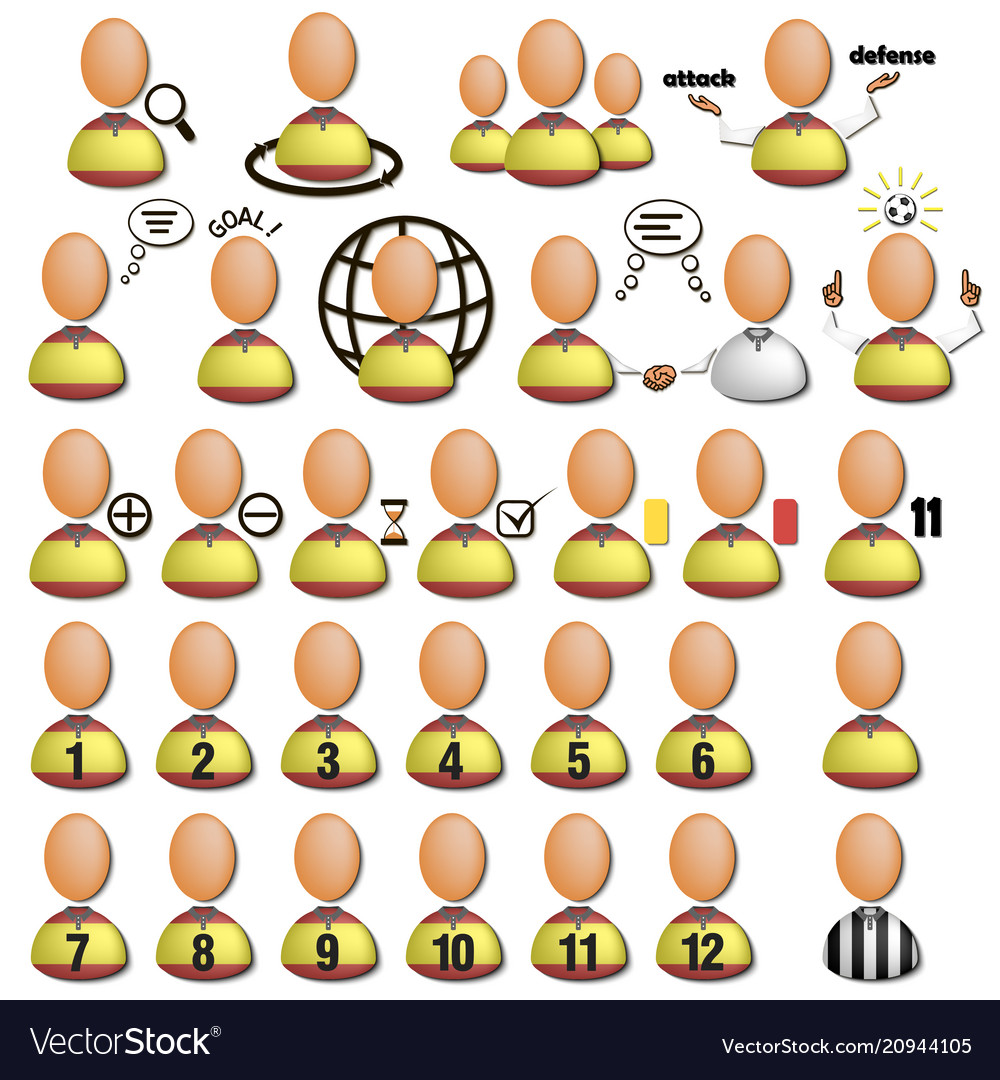 Fußballspieler Symbole Spain