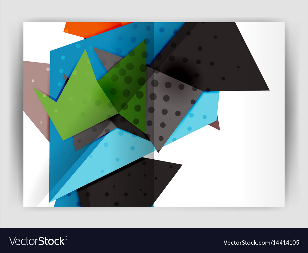 Triangle business print template Royalty Free Vector Image