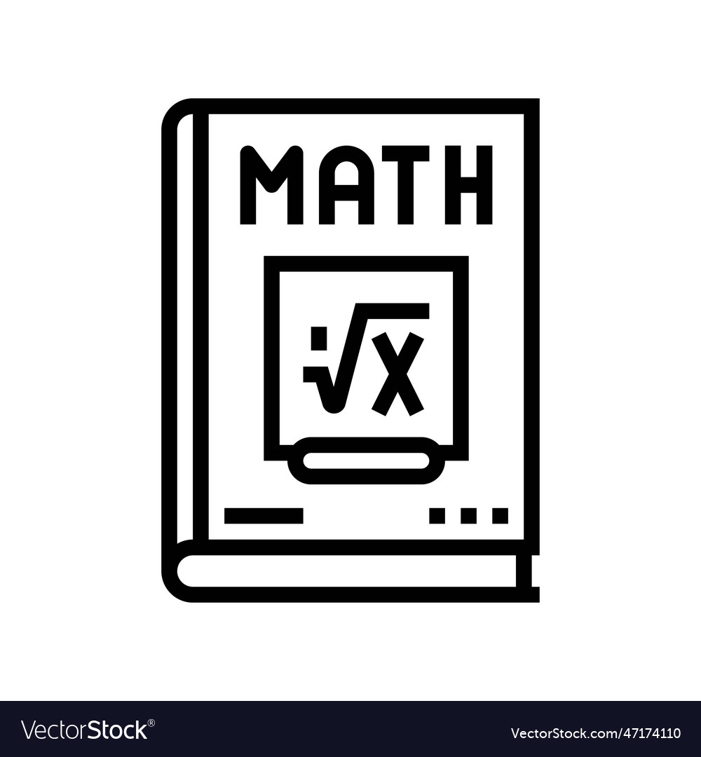 Book math science education line icon