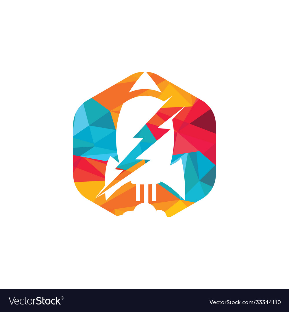 Electric rocket logo design