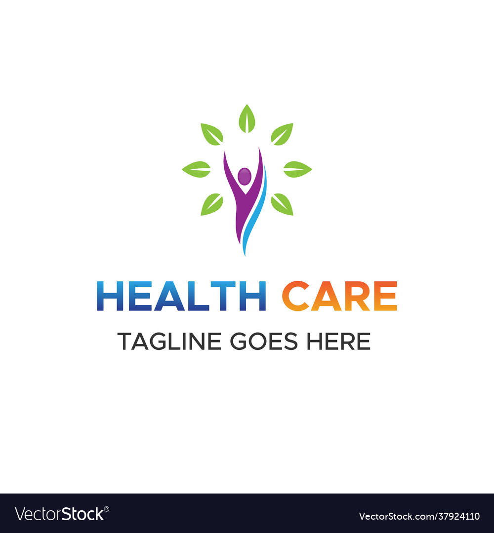 Healthcare logo design pharmacy Royalty Free Vector Image