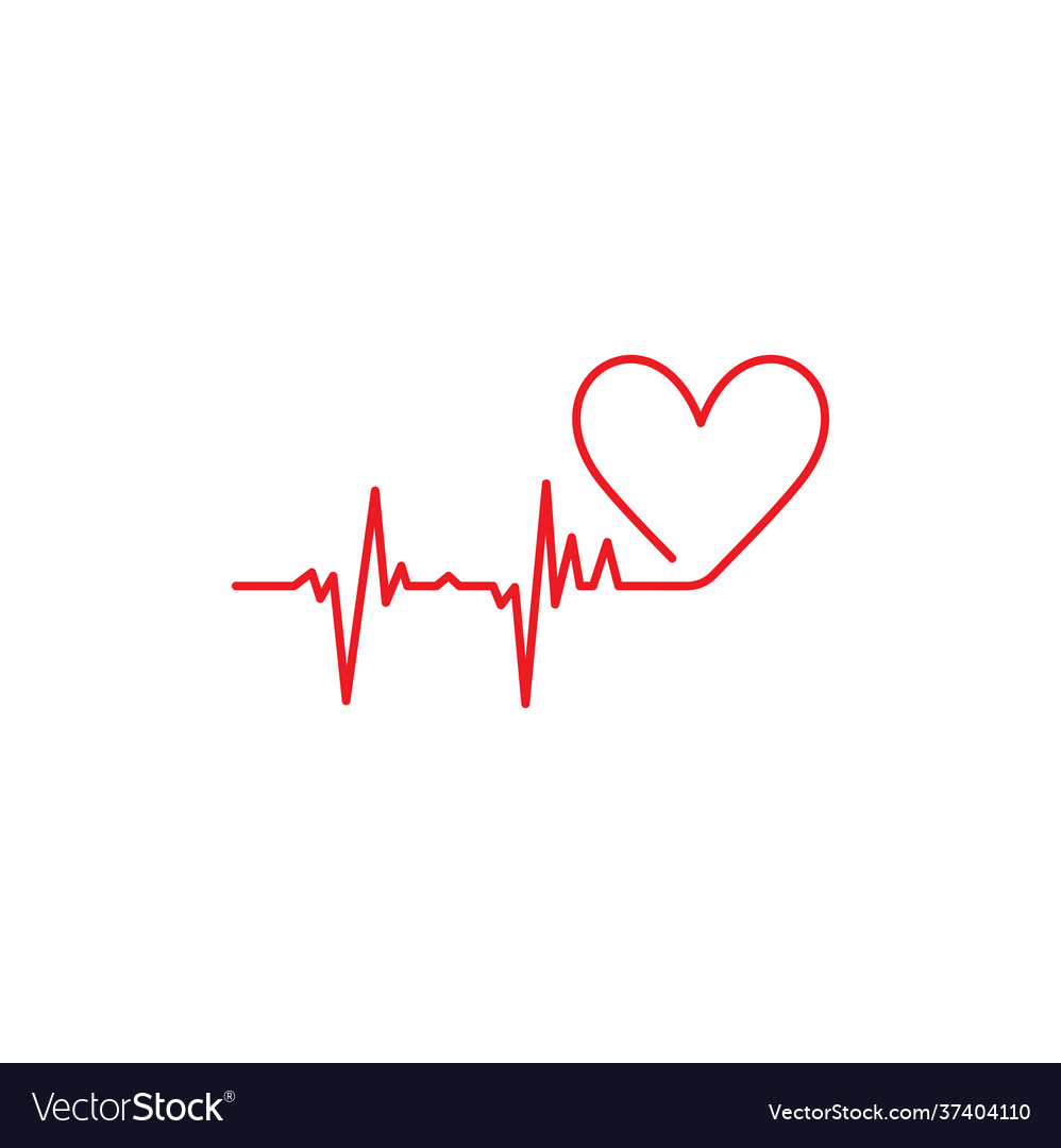 Heart beat Royalty Free Vector Image - VectorStock