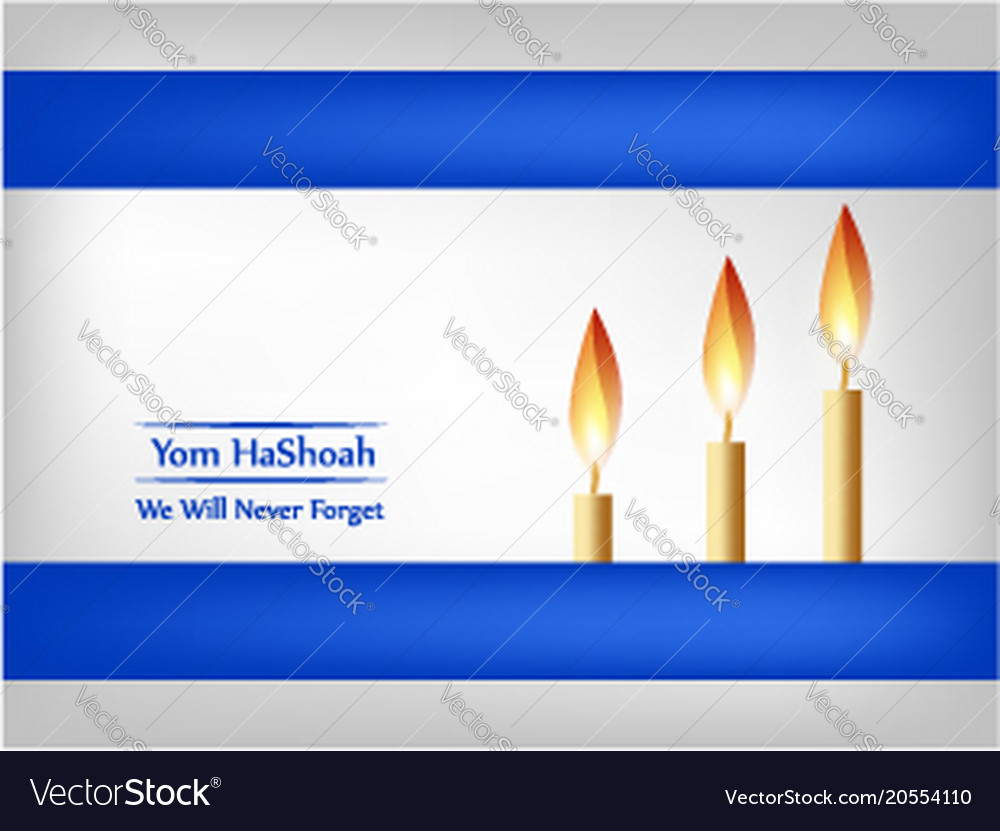 Jewish yom hashoah remembrance day background