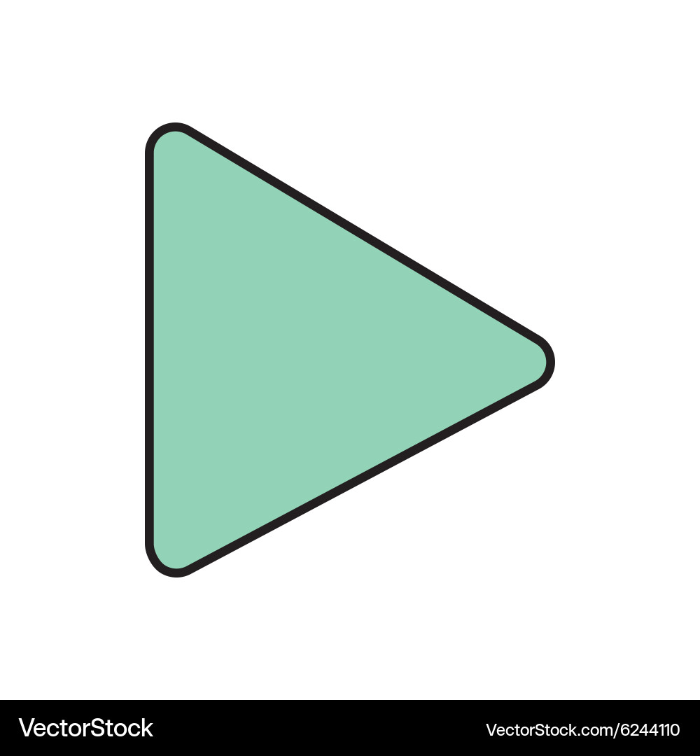 Play pointer icon eps10 Royalty Free Vector Image