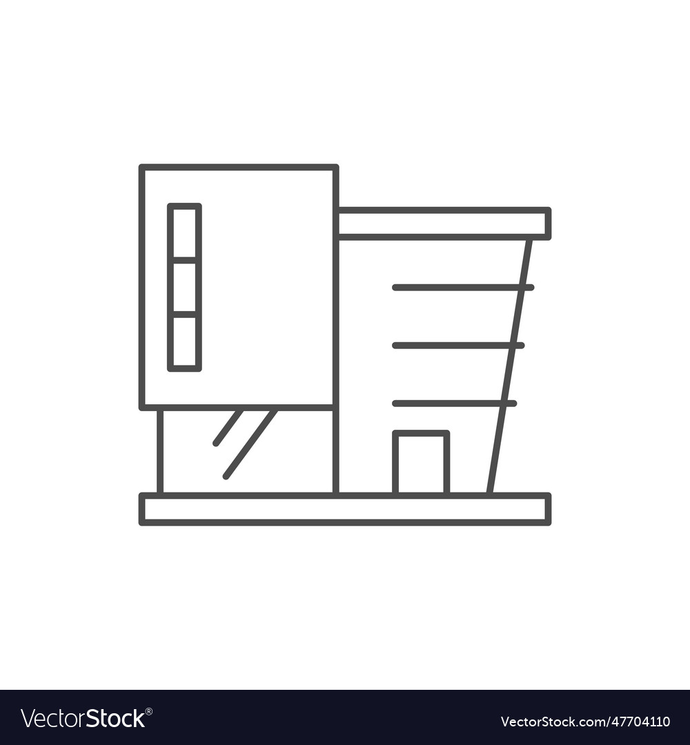 Shopping mall line outline icon Royalty Free Vector Image