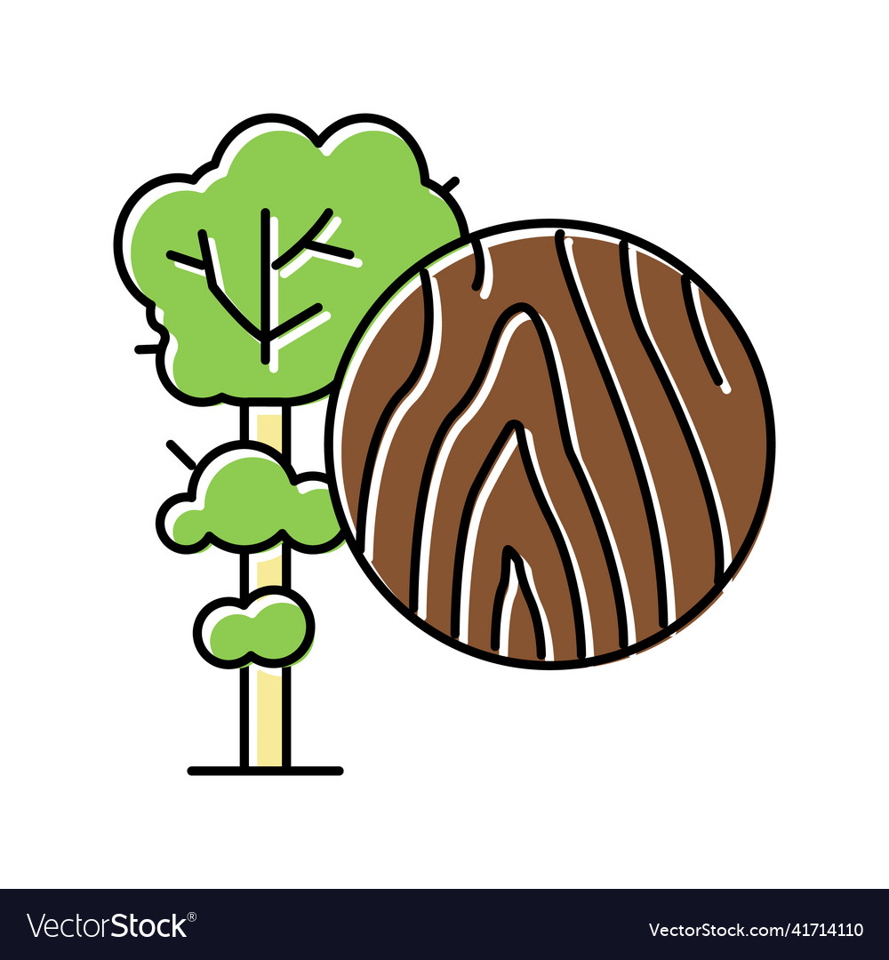 Teak wood color icon Royalty Free Vector Image