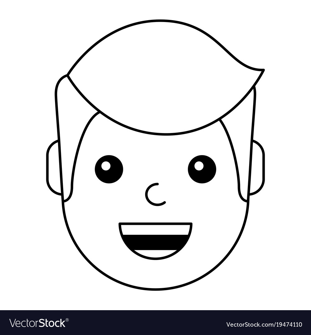 Young man happy avatar character Royalty Free Vector Image