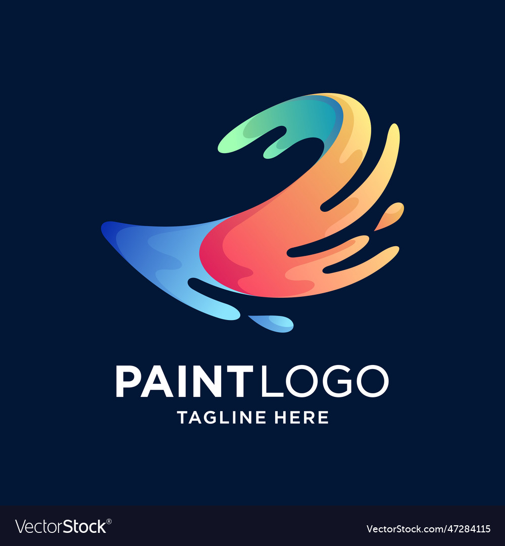 Abstract paint splash logo design Royalty Free Vector Image