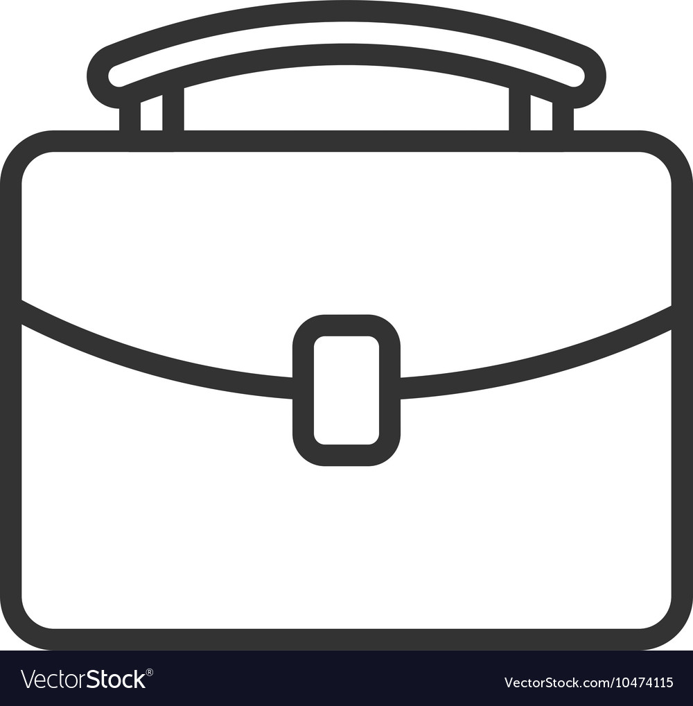 Briefcase outline icon Royalty Free Vector Image