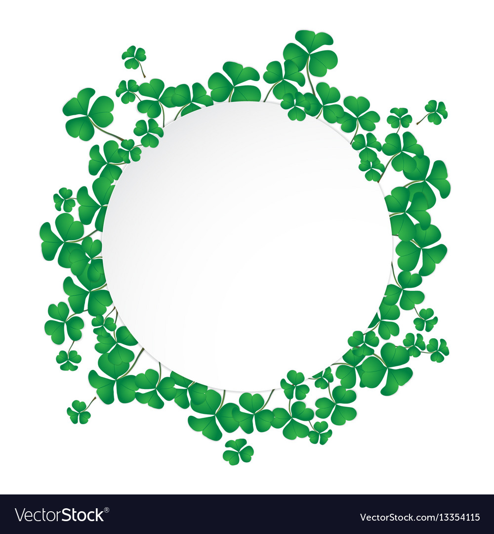 Circle space with shamrock Royalty Free Vector Image