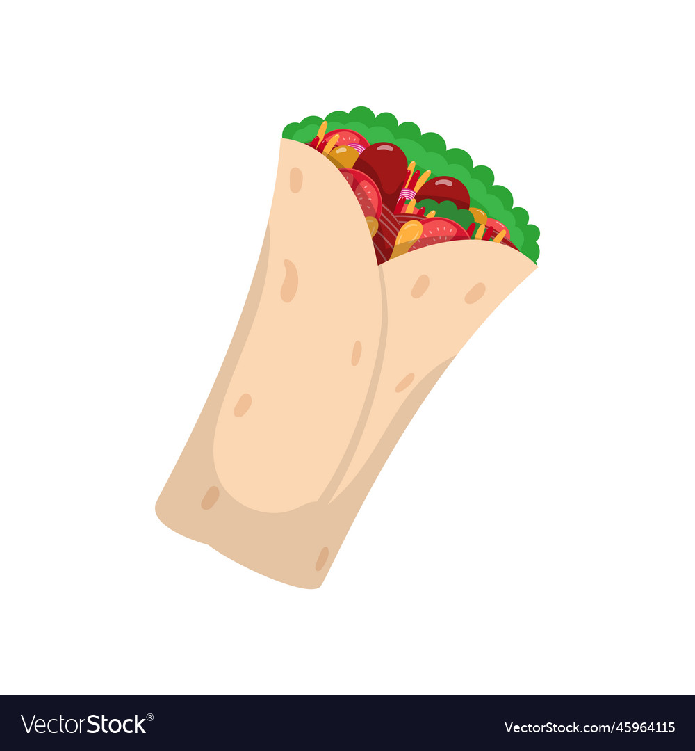 Kebab in cartoon style Royalty Free Vector Image