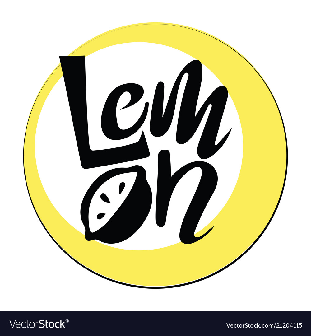 Logo of a lemon with word stylized inscription