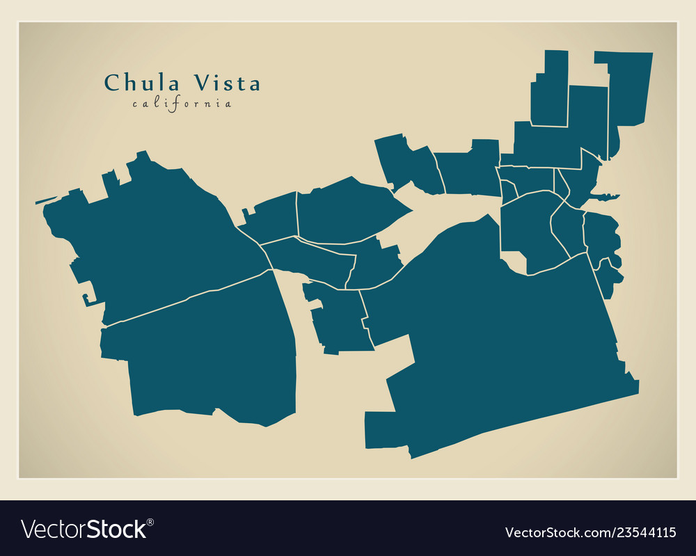 Modern city map chula vista california city Vector Image