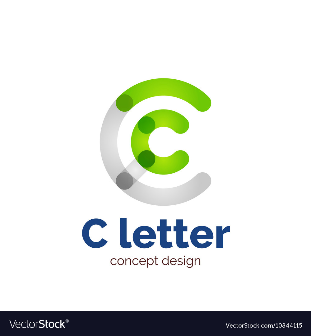 Modern minimalistic letter concept logo Royalty Free Vector