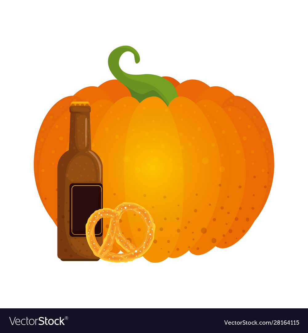 Oktoberfest beer and pumpkin design