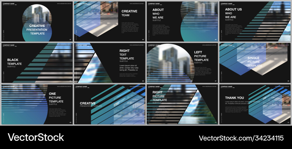 Presentation design templates multipurpose Vector Image