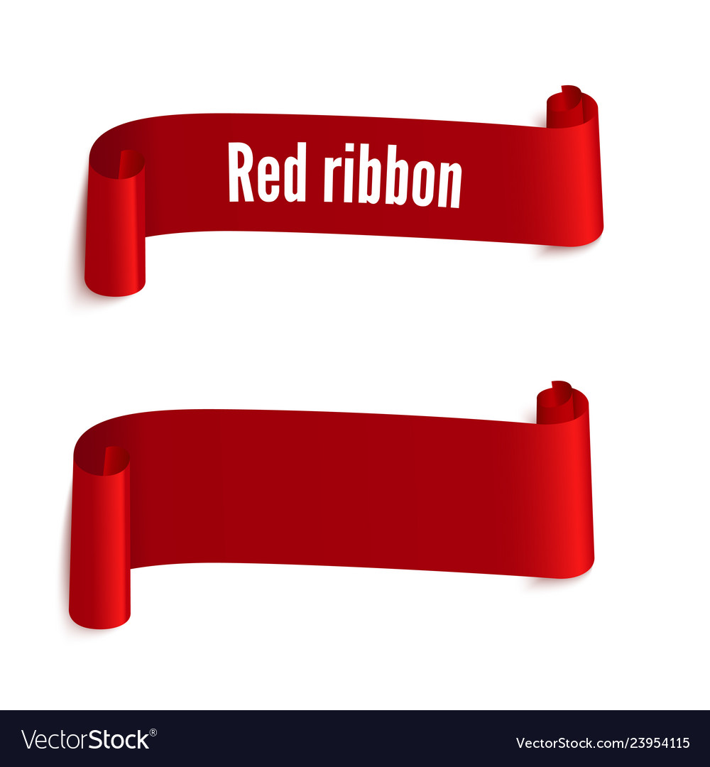 Red Web Band Banner Set