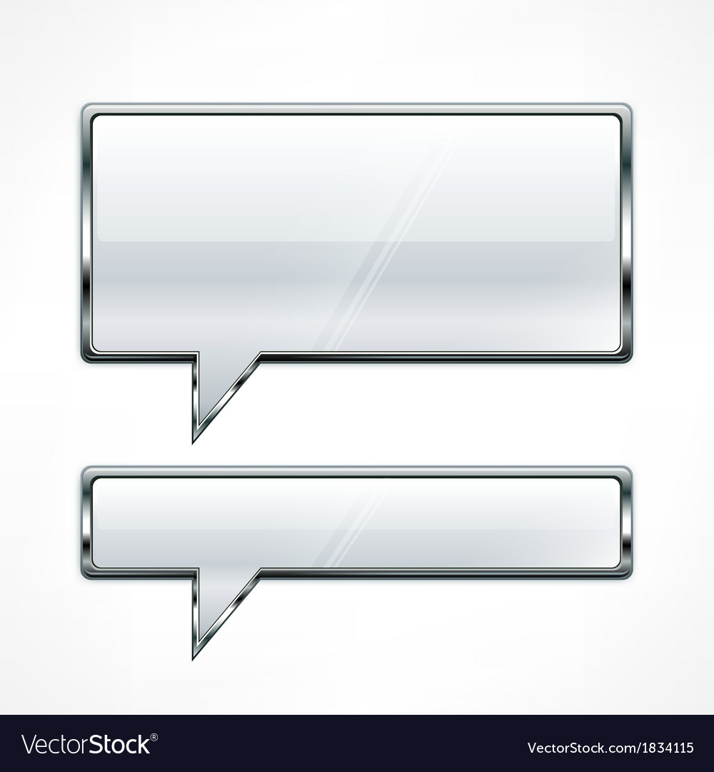 Speech bubbles metallic