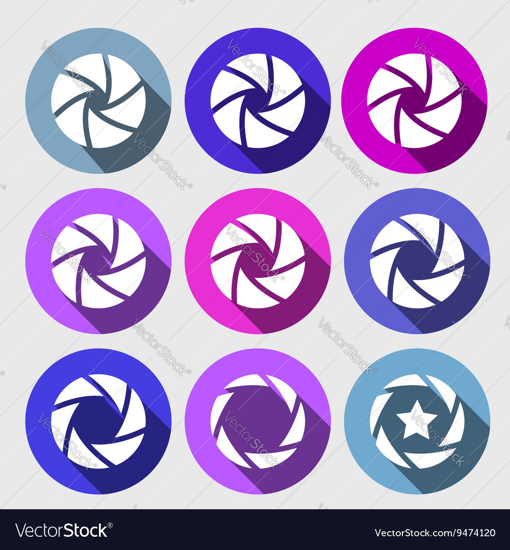 Camera shutter Royalty Free Vector Image - VectorStock