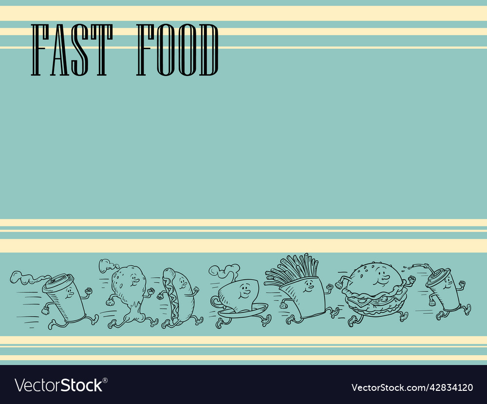 fast-food-products-restaurant-menu-background-vector-image