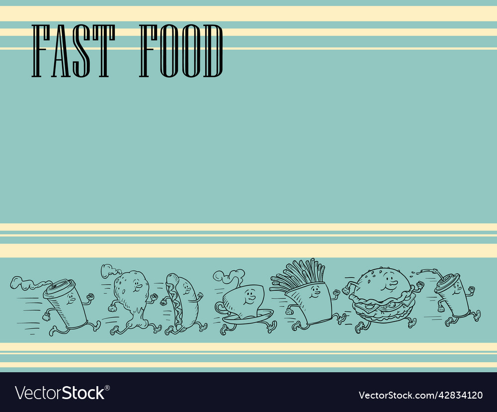 Fast food products restaurant menu background