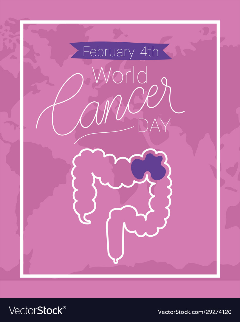 Large intestine world cancer day design