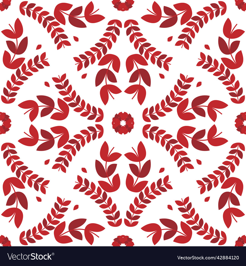 Red seamless flower pattern floral texture