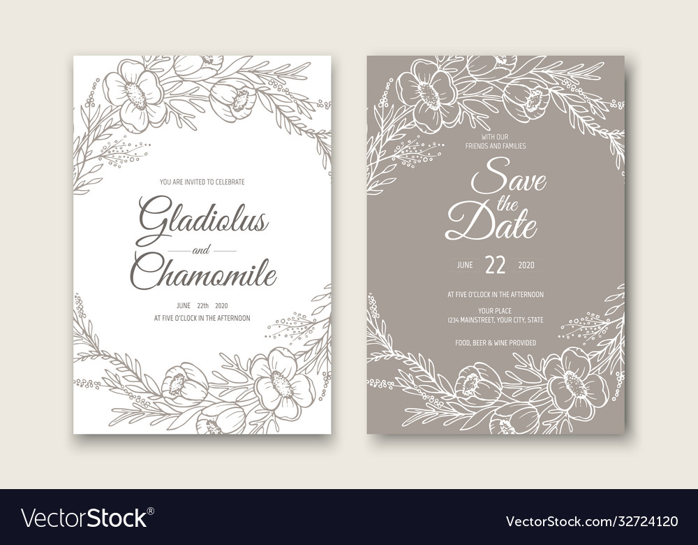 Wedding invitation card template design