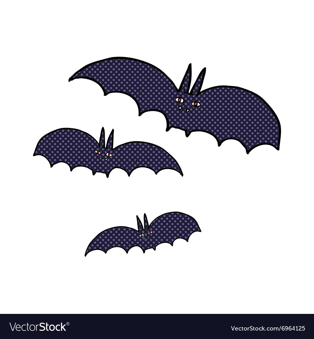 Comic cartoon vampire bats