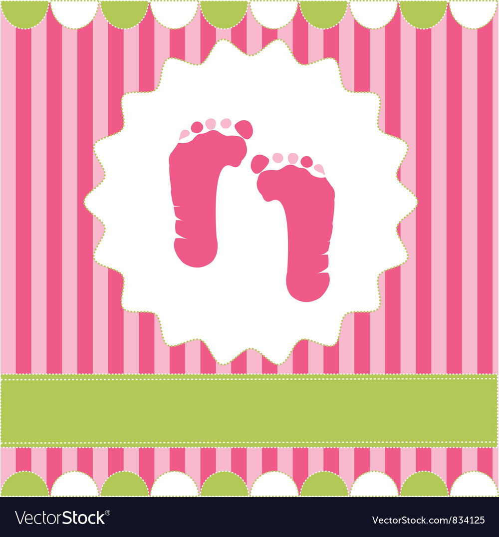 Footprint of girl Royalty Free Vector Image - VectorStock