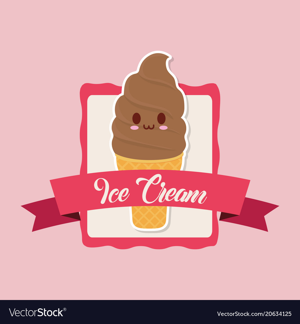 Kawaii ice cream design