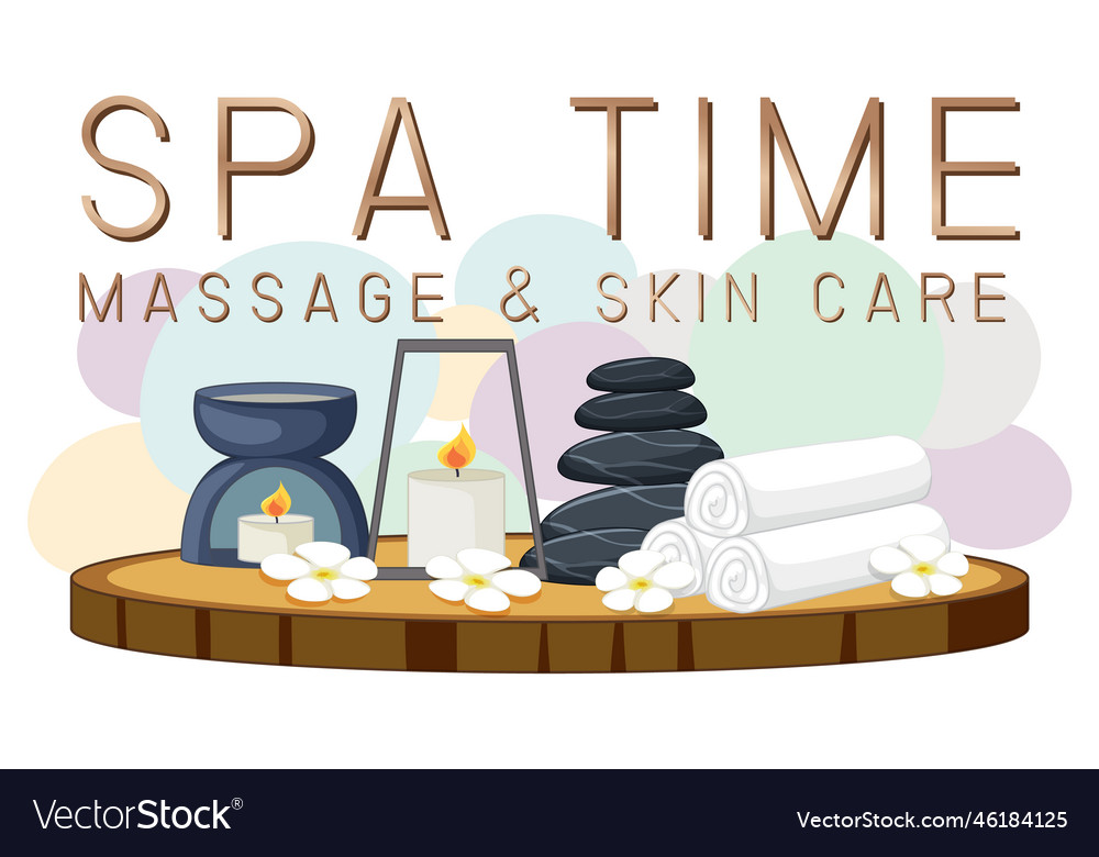 Luxury spa poster template design Royalty Free Vector Image