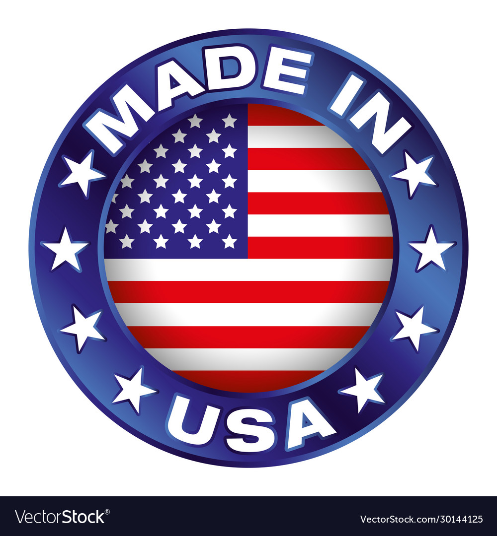 Made in usa badge isolated on white background Vector Image