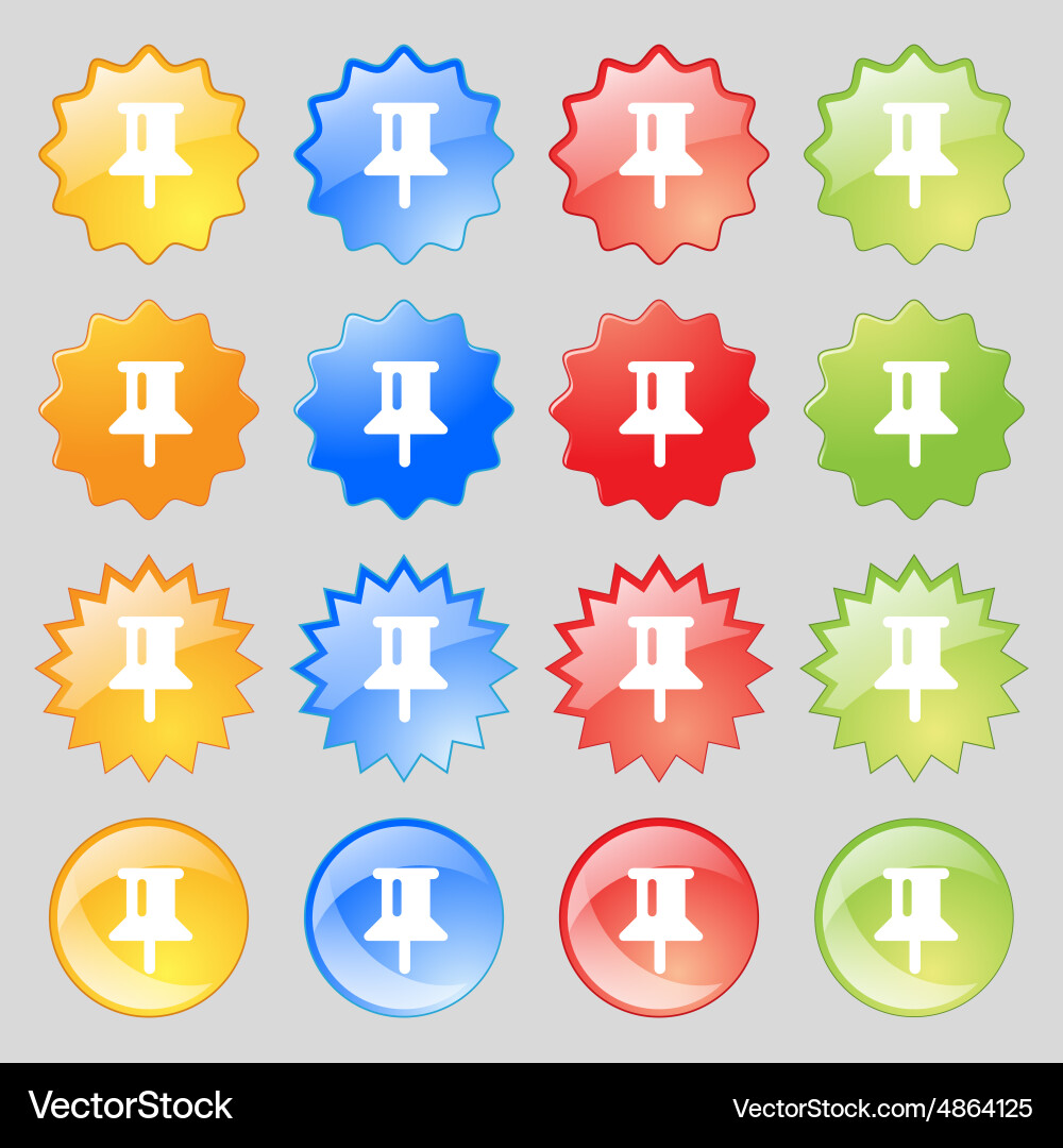 Map pointer gps location icon sign set from Vector Image
