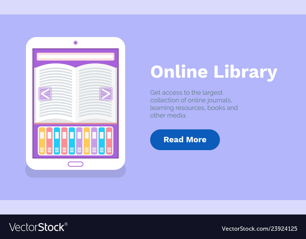 Online library web page template education