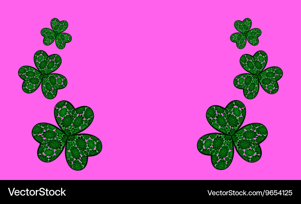 Three leaf clovers Royalty Free Vector Image - VectorStock