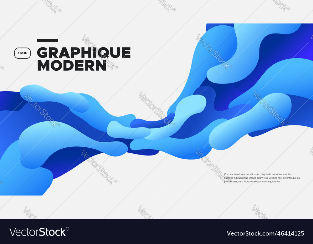 Wavy dynamic shapes composition Royalty Free Vector Image