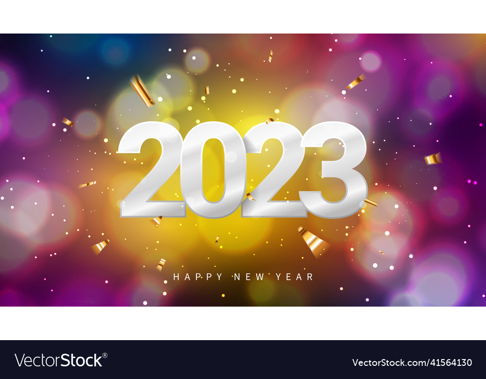 2023 Happy New Year Banner Royalty Free Vector Image