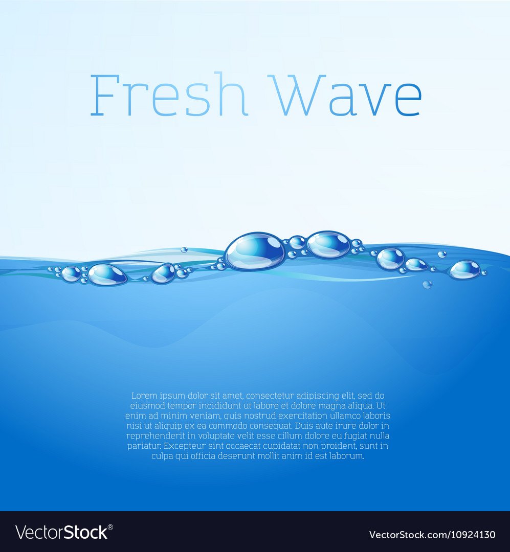 Blue water template Royalty Free Vector Image VectorStock