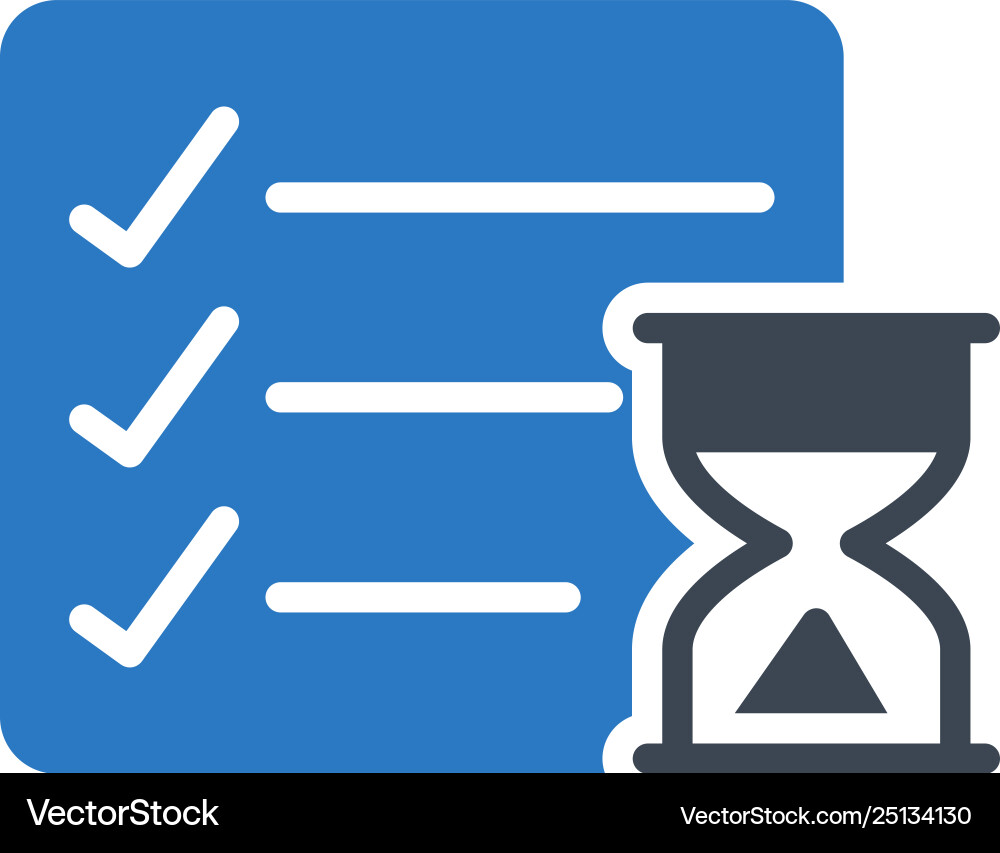Checklist deadline Royalty Free Vector Image - VectorStock