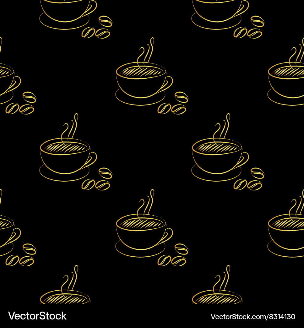 Coffee cup seamless Royalty Free Vector Image - VectorStock