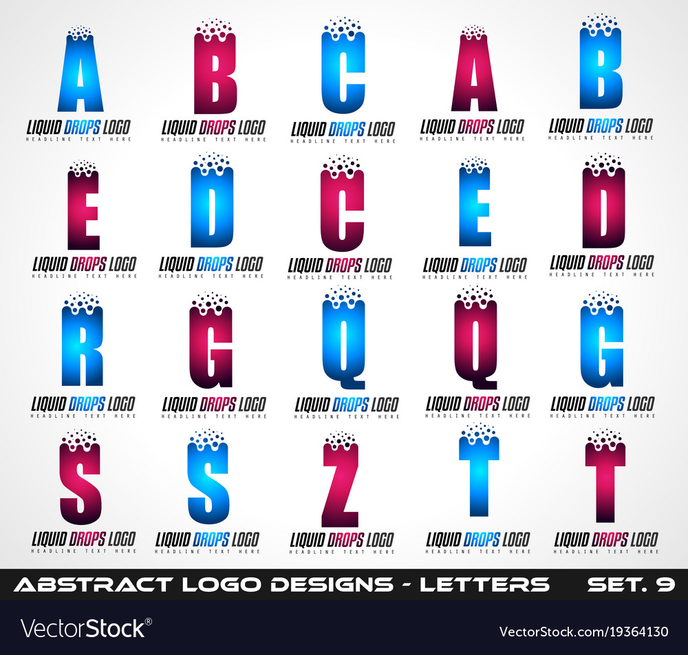 collection of creative logo letter designs for vector image creative letter designs